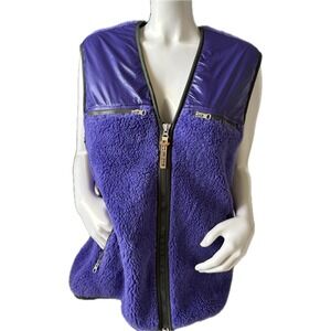 NWT Holubar Atlantic Vest Fleece Puffer Panel Purple Outdoor Sleeveless Jacket M